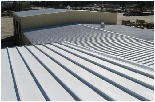 Roofing System Coating on Commercial Metal Roof by Affordable Roofing