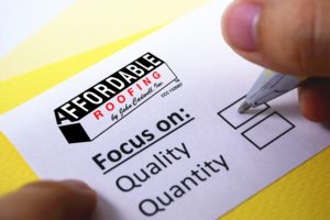 Affordable Roofing Customer Survey as we focus on quality