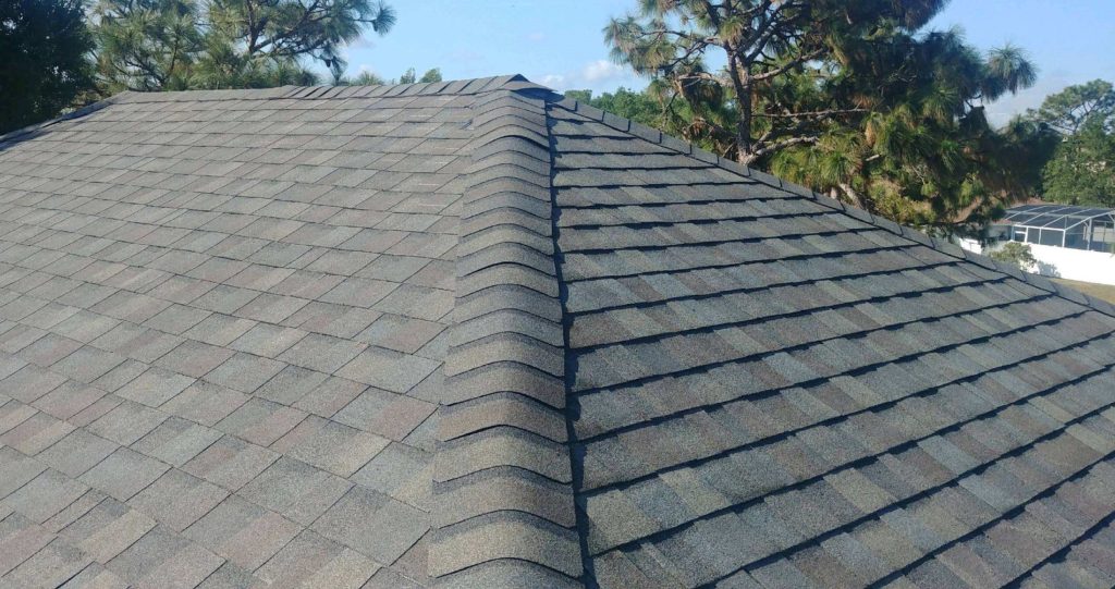 Roofing shingle cap on Ridge and Hip in Tavares Florida
