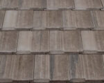 Lignite Entegra Plantation Flat Tile Lignite with Black Antique by Affordable Roofing