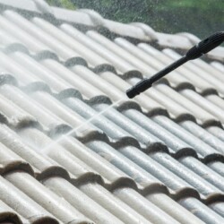 Roof cleaning and pressure washing by Affordable Roofing by John Cadwell, Inc