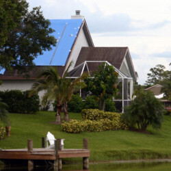roof tarped in Florida to help prevent further roof damage