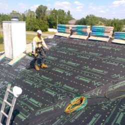 Affordable Roofing installing Underlayment for Roof in Tavares, FL